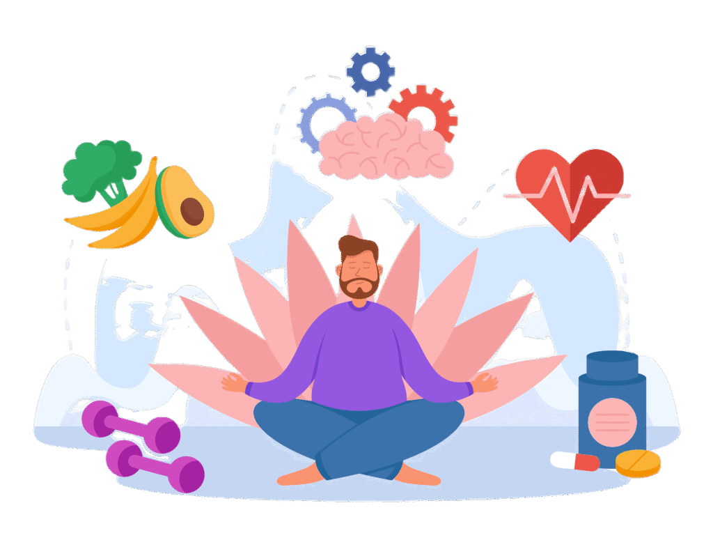 Person practicing yoga, mental and body wellness 1